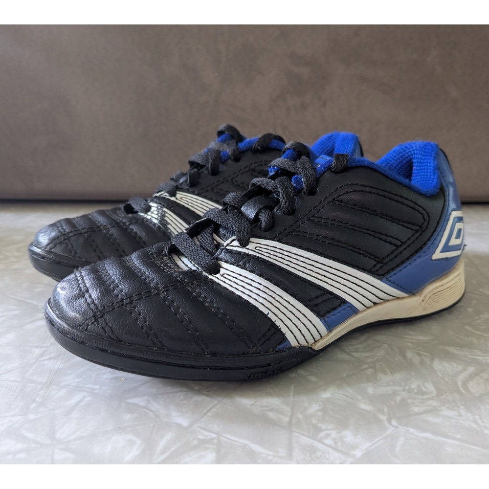 Umbro Kids Corsica Engage Turf Soccer Cleats Black Blue‎ White 13K
